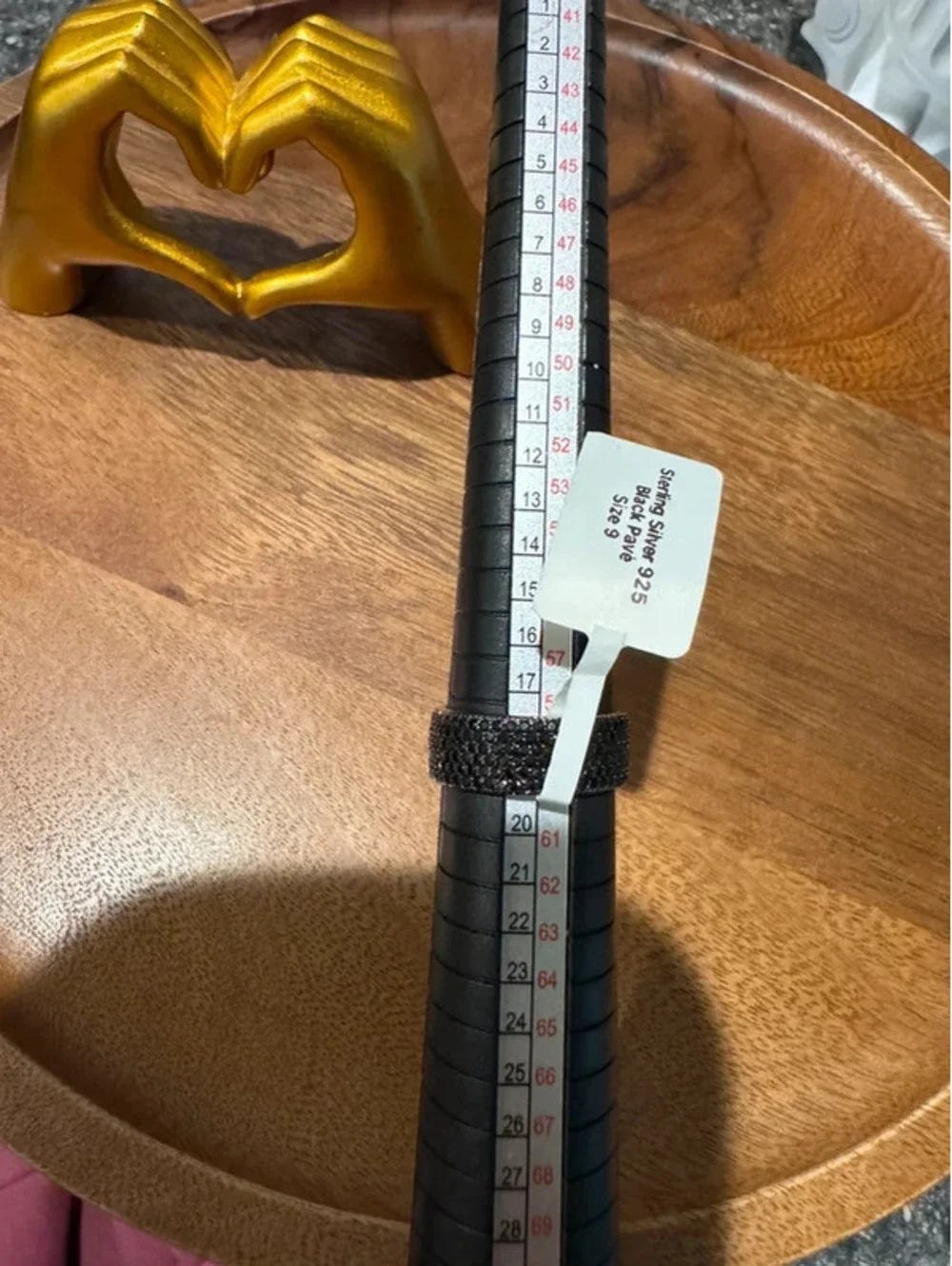 925 pavé band, size 9